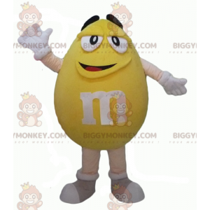 Funny Plump Giant Yellow M&M's BIGGYMONKEY™ Mascot Costume -