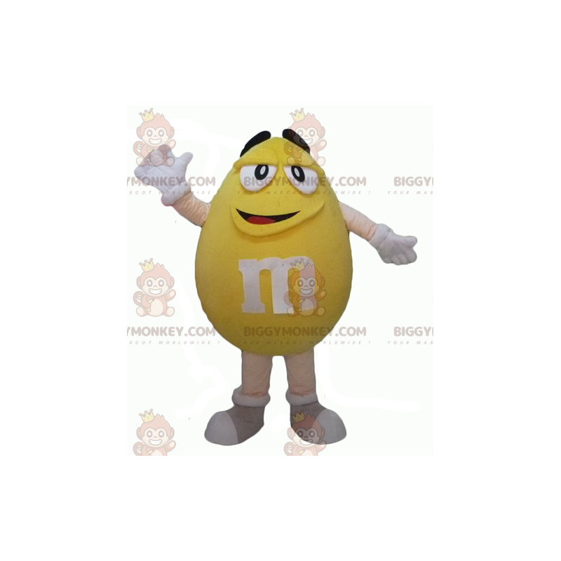Zabawny kostium maskotki pulchny olbrzymi żółty M&M's