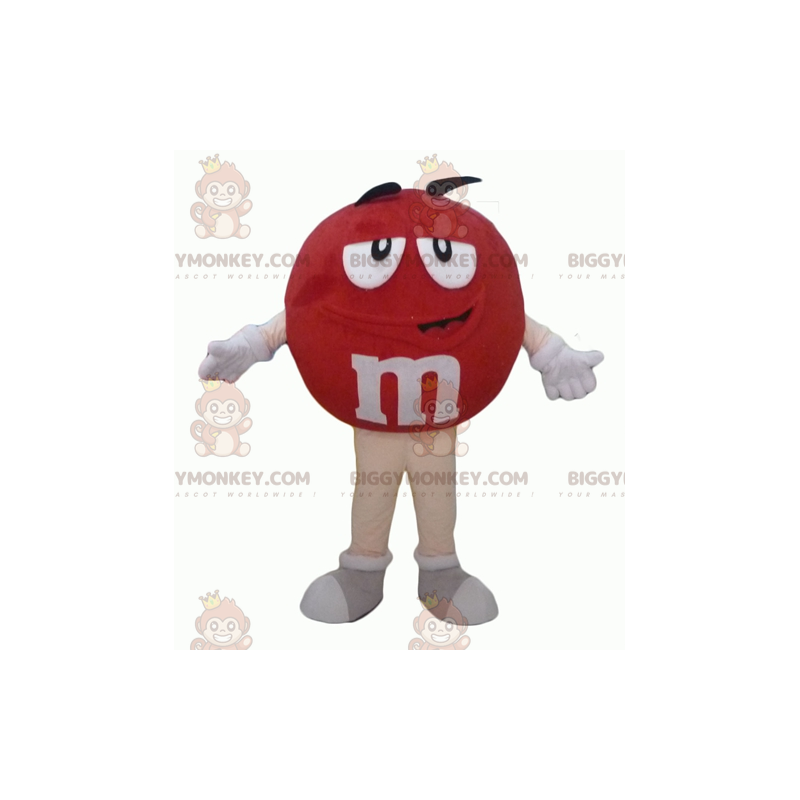 Costume de mascotte BIGGYMONKEY™ de M&M's rouge géant dodu et