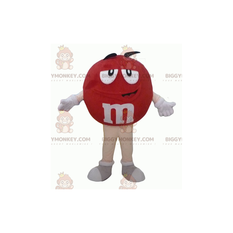 Sjove fyldige kæmperøde M&M's BIGGYMONKEY™ maskotkostume -