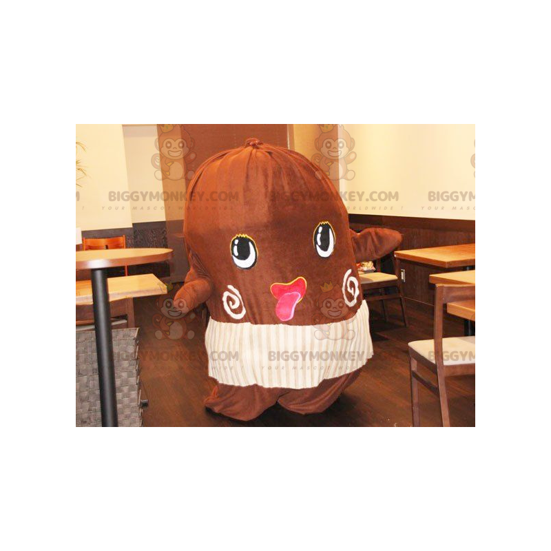 Costume de mascotte BIGGYMONKEY™ de fève de cacao géante -