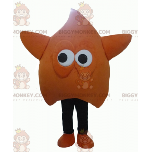 Hauska Giant Orange and Black Star BIGGYMONKEY™ maskottiasu -