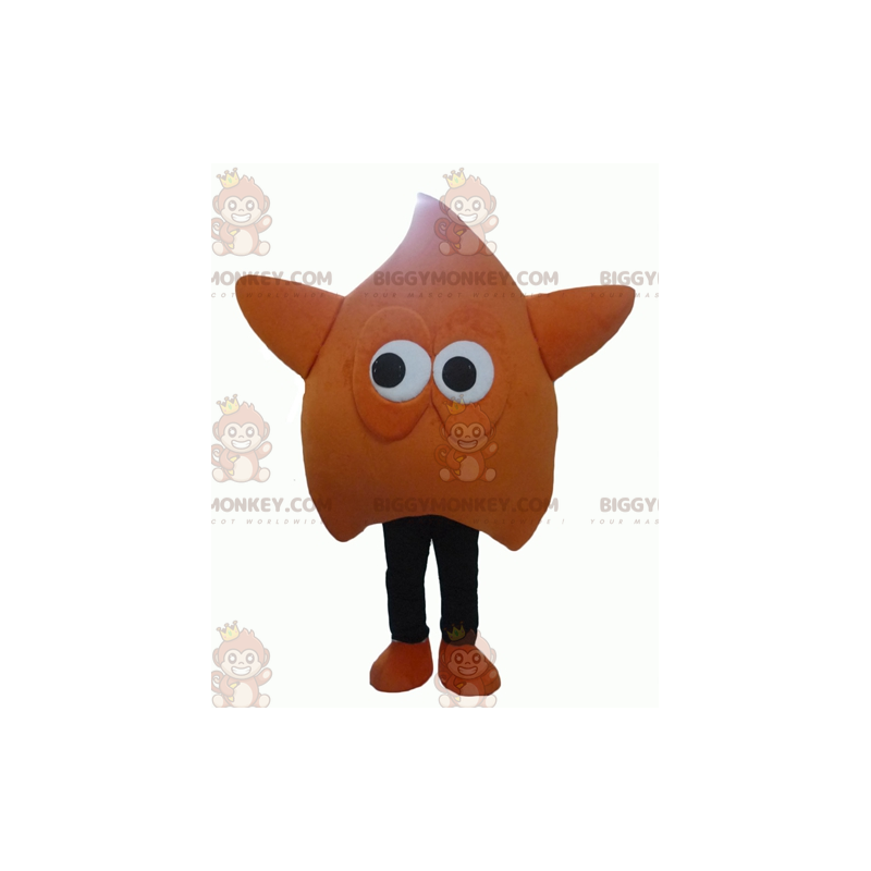 Costume de mascotte BIGGYMONKEY™ d'étoile orange et noire