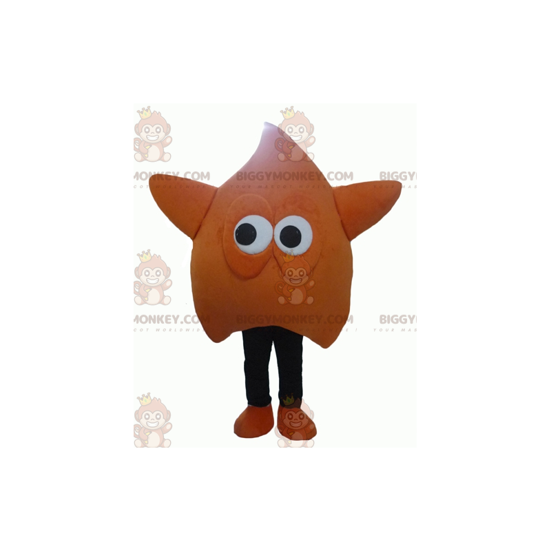 Funny Giant Orange and Black Star BIGGYMONKEY™ Mascot Costume -