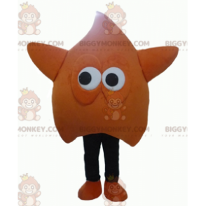 Hauska Giant Orange and Black Star BIGGYMONKEY™ maskottiasu -