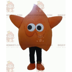 Traje de mascote BIGGYMONKEY™ Gigante Laranja e Estrela Negra