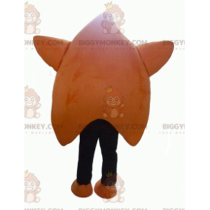 Hauska Giant Orange and Black Star BIGGYMONKEY™ maskottiasu -