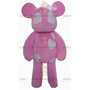 BIGGYMONKEY™ Mascottekostuum roze en witte teddybeer met