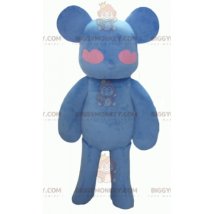 Costume de mascotte BIGGYMONKEY™ de nounours bleu et rose avec