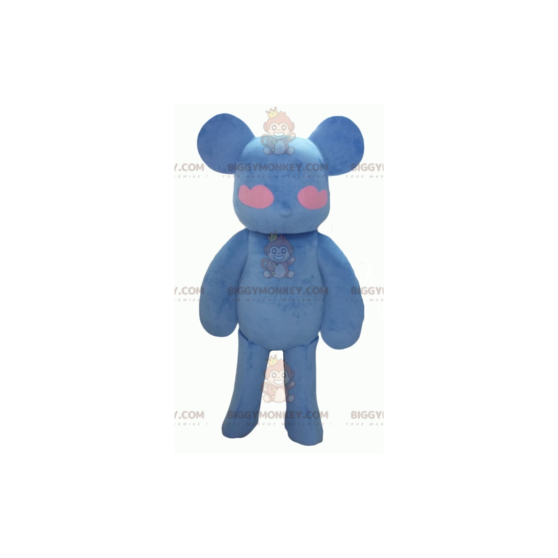 Blue and Pink Teddy Bear with Hearts BIGGYMONKEY™ Mascot