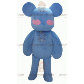 Blue and Pink Teddy Bear with Hearts BIGGYMONKEY™ Mascot