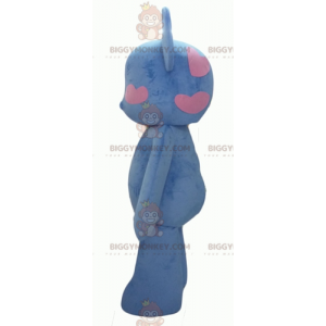 Costume de mascotte BIGGYMONKEY™ de nounours bleu et rose avec