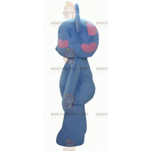 Niebiesko-różowy miś z sercami Kostium maskotki BIGGYMONKEY™ -