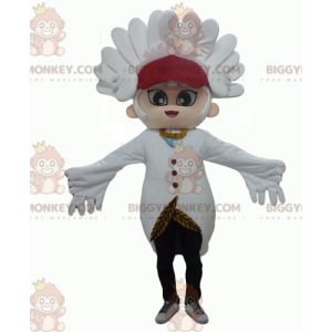 Costume da pupazzo di neve BIGGYMONKEY™ con piume bianche e