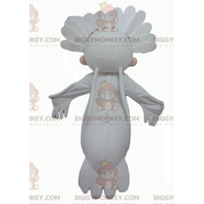 Traje de mascote de boneco de neve BIGGYMONKEY™ com penas