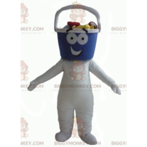 BIGGYMONKEY™ White Man Bucket Head-mascottekostuum -