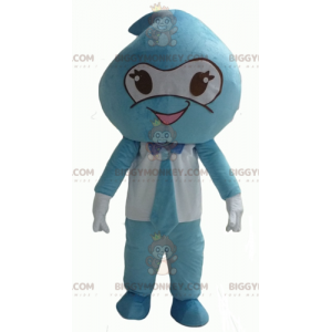 BIGGYMONKEY™ Disfraz de mascota muñeco de nieve gigante azul y