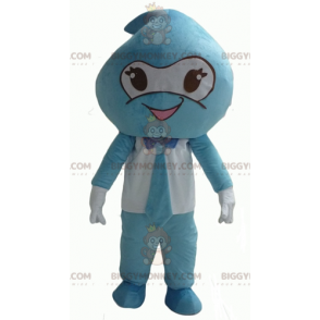 Kostým maskota sněhuláka BIGGYMONKEY™ modrobílý obří vodní