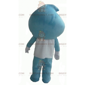 BIGGYMONKEY™ Disfraz de mascota muñeco de nieve gigante azul y