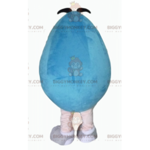 Funny Plump Giant Blue M&M's BIGGYMONKEY™ μασκότ στολή -