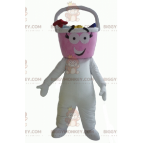 BIGGYMONKEY™ White Man Bucket Head Mascot Costume –