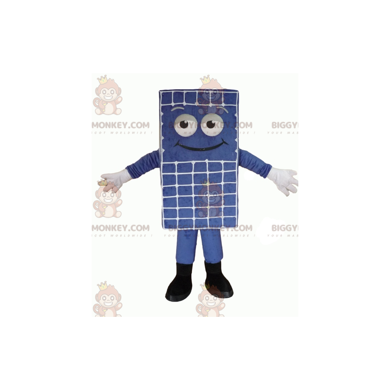 Costume mascotte pupazzo di neve gigante blu materasso