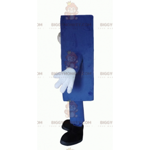 Disfraz de mascota BIGGYMONKEY™ de muñeco de nieve colchón azul