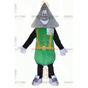 BIGGYMONKEY™ mascot costume of the Tridome man with a pointed