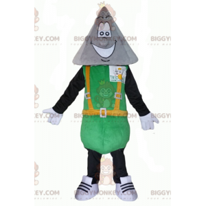 BIGGYMONKEY™ maskotdräkt av Tridome-mannen med spetsigt huvud -