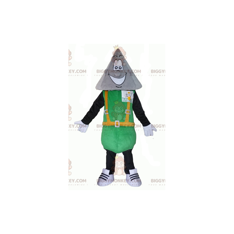 BIGGYMONKEY™ mascot costume of the Tridome man with a pointed