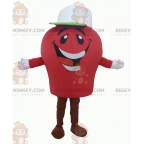 BIGGYMONKEY™ Costume mascotte pupazzo di neve rosso sorridente