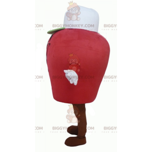 BIGGYMONKEY™ Giant Smiling Red Snowman Mascot Costume -