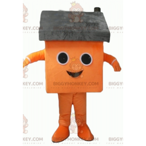 Kostým maskota obřího oranžovo-šedého domu BIGGYMONKEY™ –