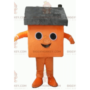 Costume de mascotte BIGGYMONKEY™ de maison orange et grise