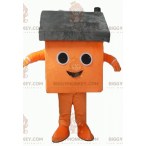 Kostým maskota obřího oranžovo-šedého domu BIGGYMONKEY™ –