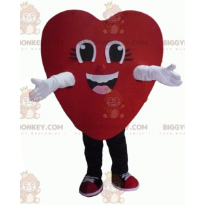 Costume da mascotte BIGGYMONKEY™ con cuore rosso gigante