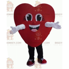 Smiling Giant Red Heart BIGGYMONKEY™ Mascot Costume -