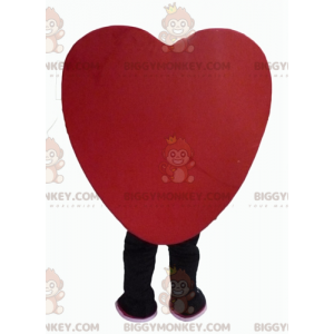 Smilende kæmpe rødt hjerte BIGGYMONKEY™ maskotkostume -
