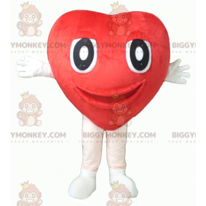 Bonito disfraz de mascota gigante de corazón rojo BIGGYMONKEY™