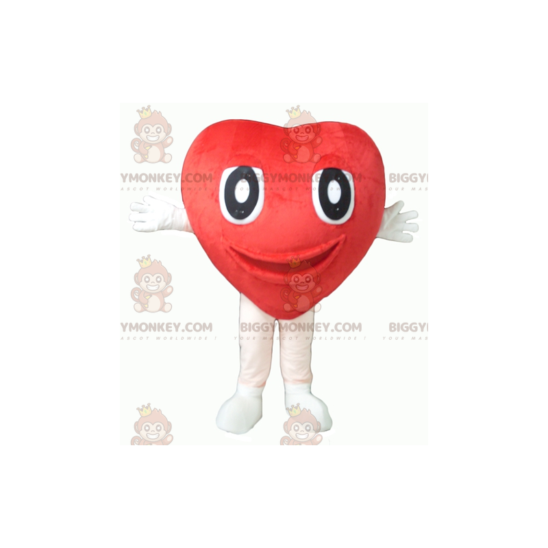 Cute Giant Red Heart BIGGYMONKEY™ Mascot Costume -