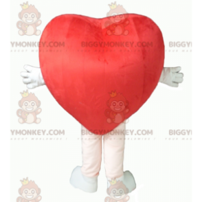 Costume de mascotte BIGGYMONKEY™ de cœur rouge géant et mignon