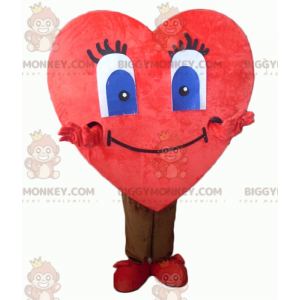 Simpatico costume da mascotte BIGGYMONKEY™ con cuore rosso