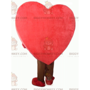 Schattig reuzenrood hart BIGGYMONKEY™ mascottekostuum -