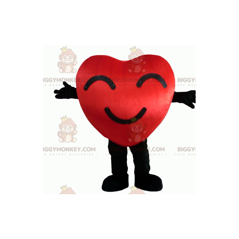 Hymyilevä jättiläinen punainen ja musta sydän BIGGYMONKEY™