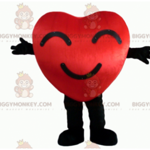 Χαμογελαστή στολή μασκότ BIGGYMONKEY™ Giant Red and Black Heart