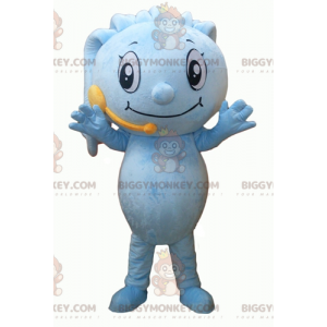 Costume de mascotte BIGGYMONKEY™ de bonhomme bleu avec des