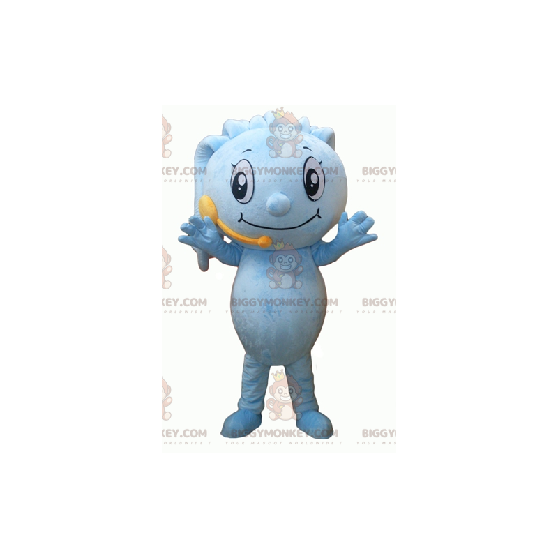 Costume de mascotte BIGGYMONKEY™ de bonhomme bleu avec des