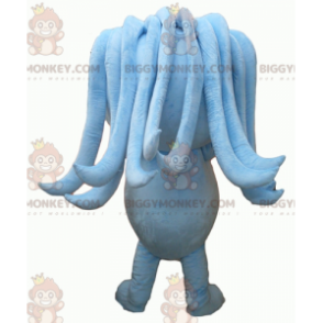 Blue Man BIGGYMONKEY™ mascottekostuum met dreadlocks en