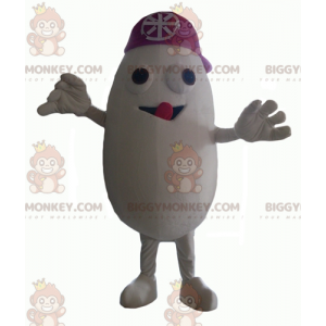 BIGGYMONKEY™ Cute Round Giant White Snowman Mascot Costume –