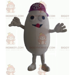 BIGGYMONKEY™ Cute Round Giant White Snowman Mascot Costume -